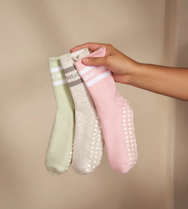 Pilates Grip Sock Trio